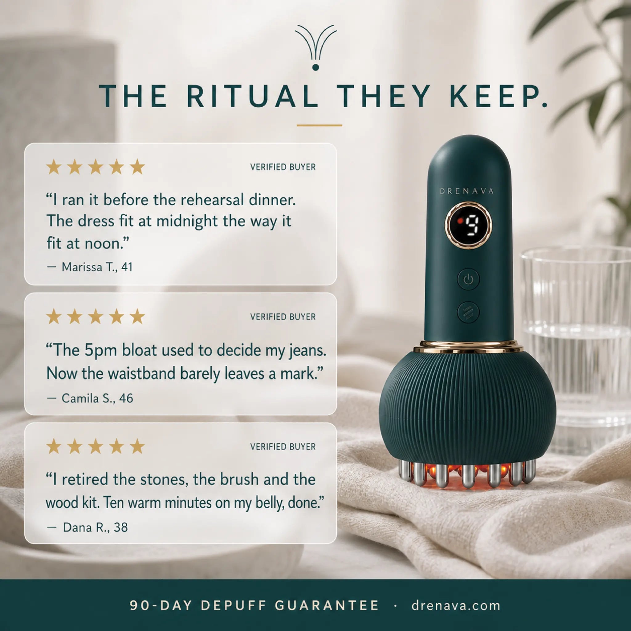 Drenava™ — Warm Brazilian Lymphatic Drainage Massager